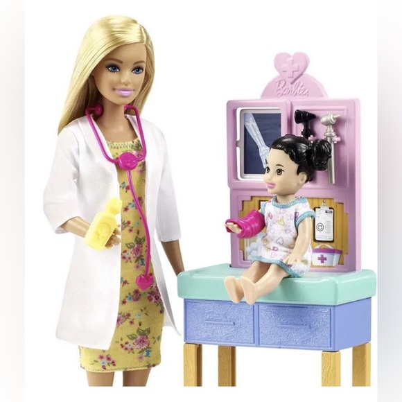 Barbie Careers Pediatrician Doll Playset Blonde Doctor NEW - Picture 2 of 6